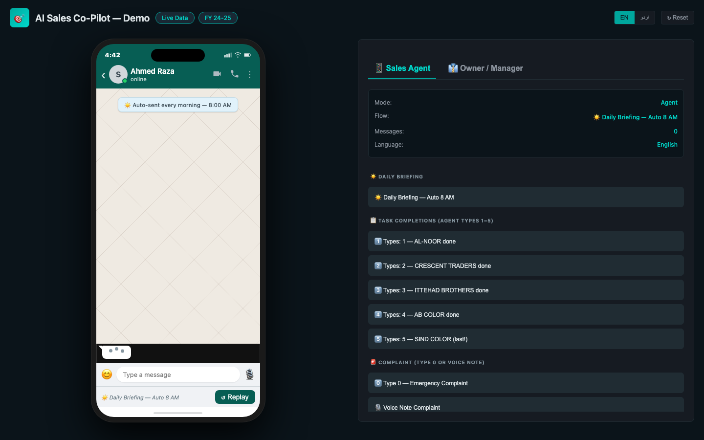 Sales Copilot demo preview