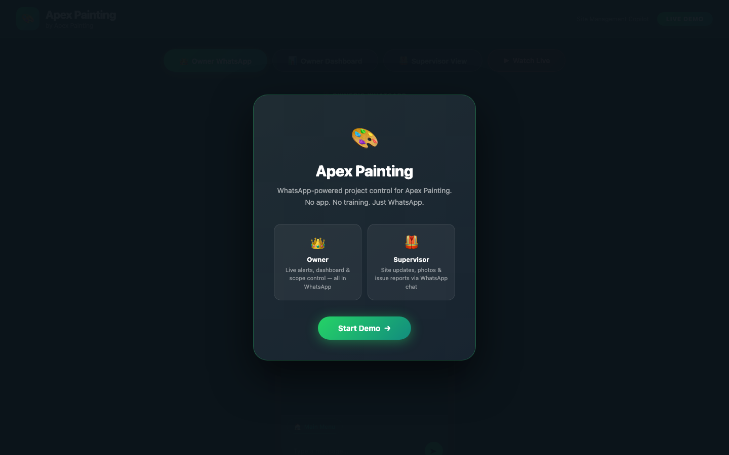 Site Management Copilot demo preview